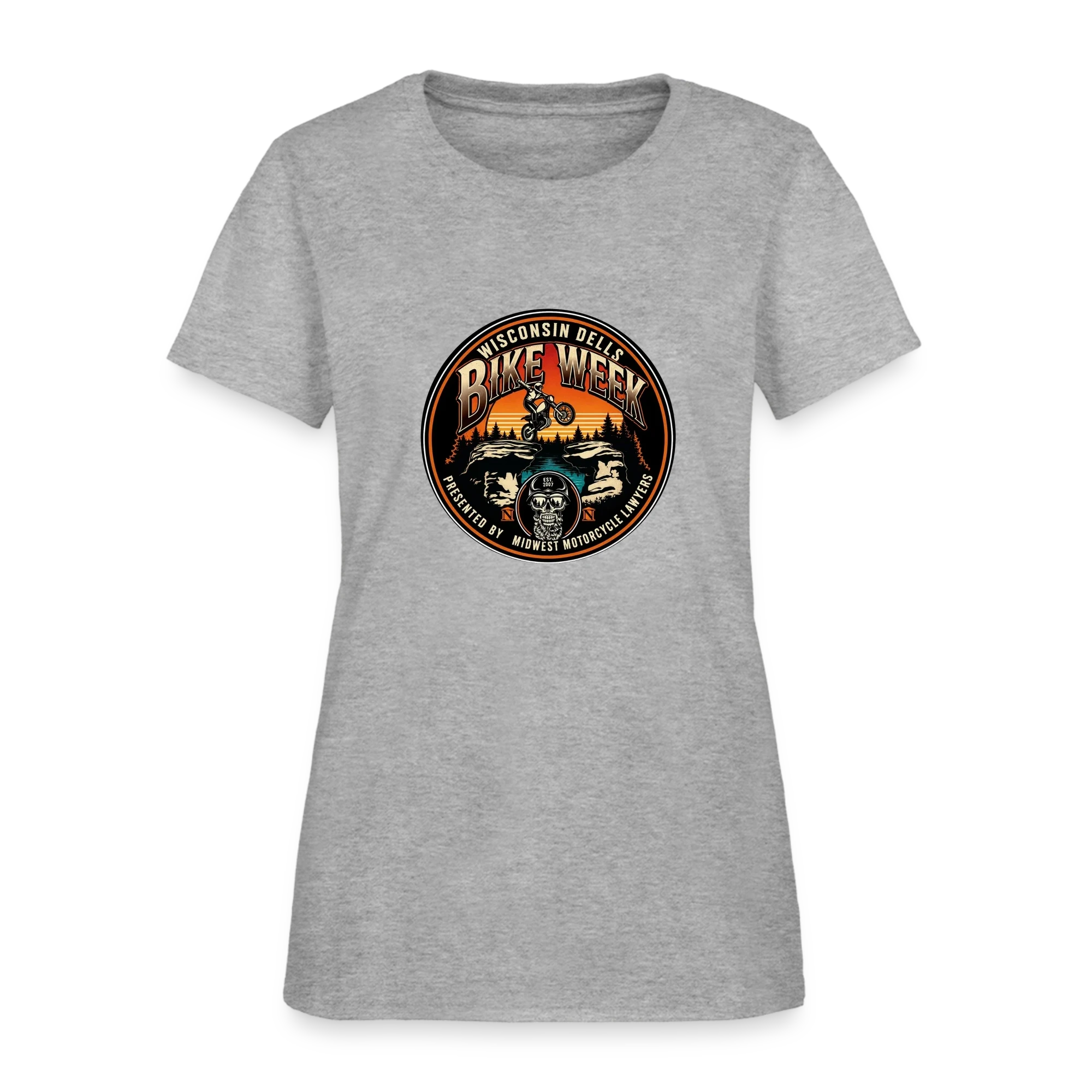 Wisconsin Dells Bike Week women's T-shirt with enlarged logo